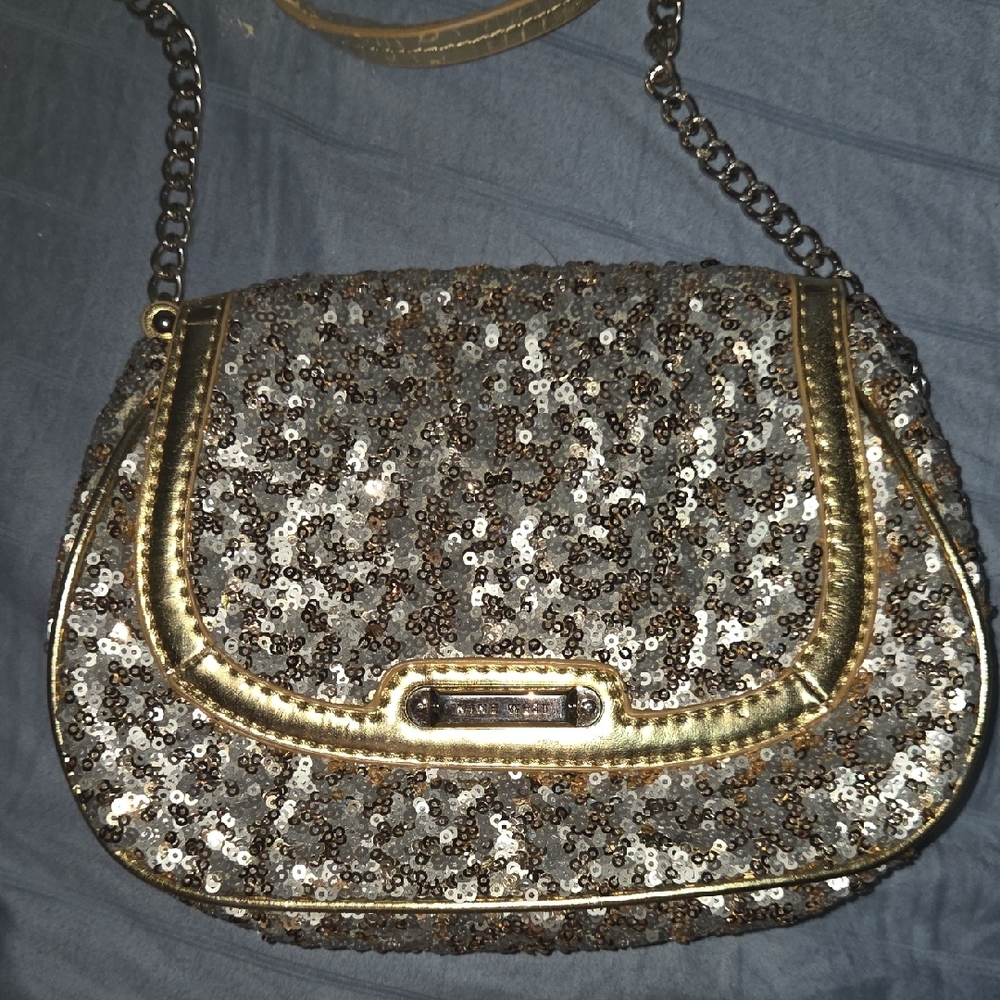 Nine West Sequin Chain Shoulder Bag